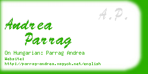 andrea parrag business card